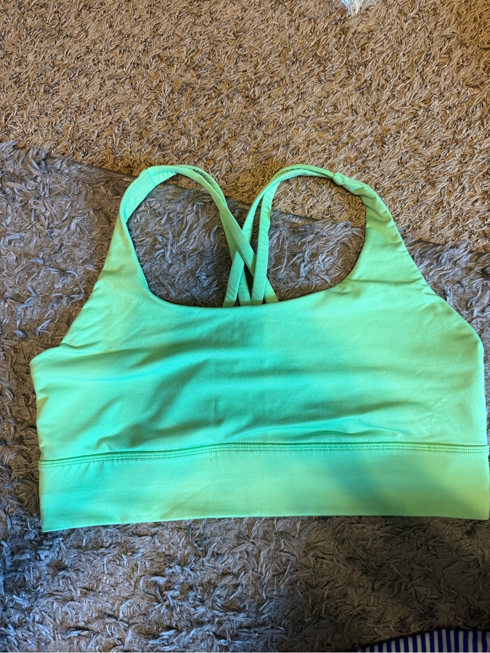 Mint Green Lululemon Strappy Sports Bra